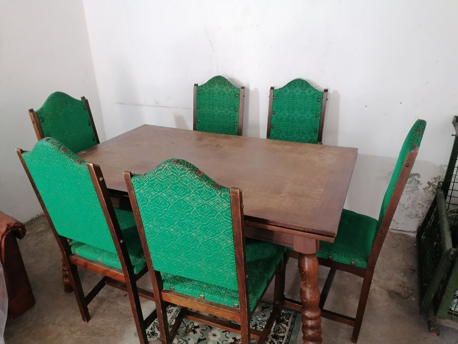 Masa Lemn Masiv cu Scaune