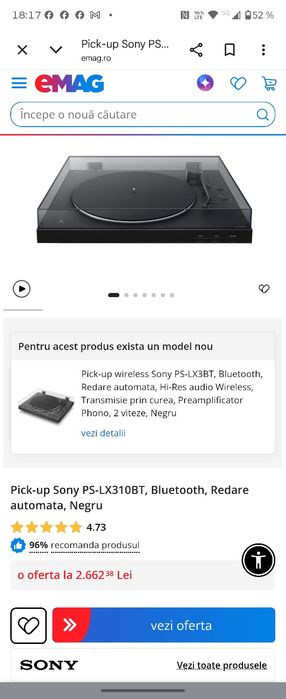 Pickup sony ps lx310 BT