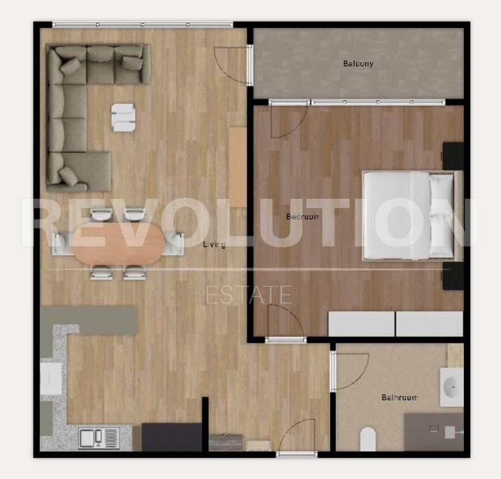 Продава се Двустаен апартамент в София, Люлин 9 - 60 кв.м за 2009 €/кв.м - Снимка #4