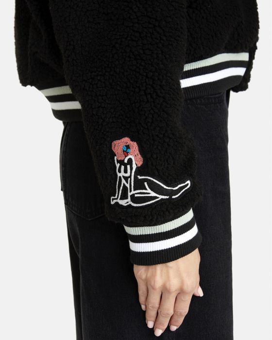 RVCA x Mark Oblow Dream Team Jacket ОРИГИНАЛ дамско яке/теди/шерпа M-L