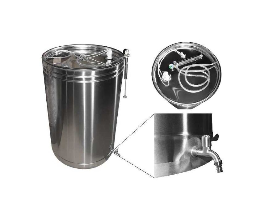 Cisterne de inox alimentar pentru vin DE LA 30 PANA LA 550 LITRI