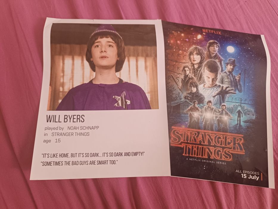 Постеры по сериалу очень странные дела Strange things