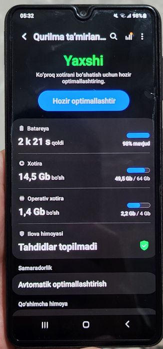 Samsung A22,  4/64 xolati ideal