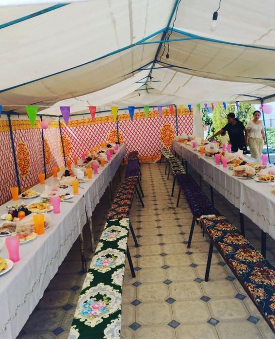 Аренда палатка юурта стол пасуда