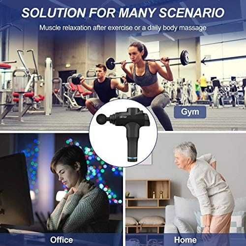 Нов Масажен пистолет Дълбоко тъканен масажор 6 глави за мускулна болка