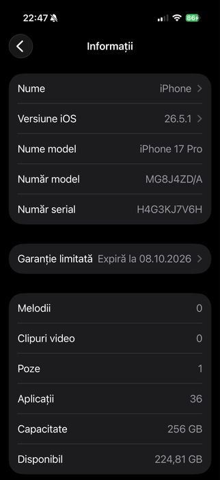 iPhone 17 pro 256 gb