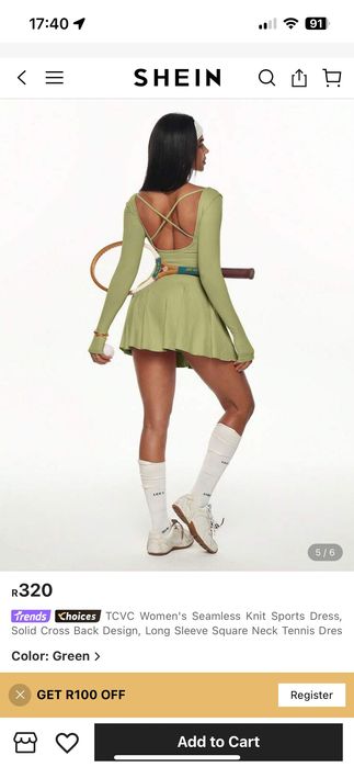 Платье для спорта тенниса