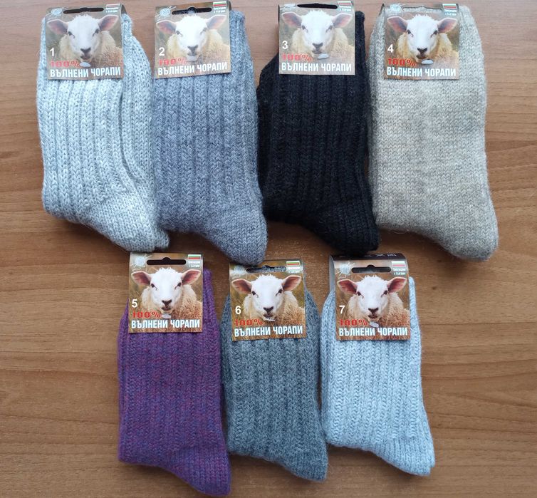 Дебели Вълнени Чорапи от 100% Вълна – Топли Зимни Чорапи