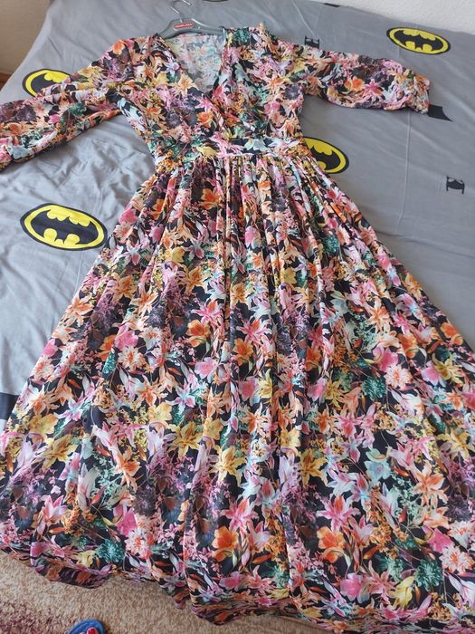 Rochie deosebita, vaporoasa, înflorata, lunga/evenimente mas.XS/ S mic