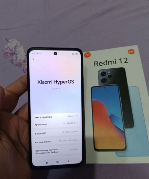 Xiaomi Redmi 12 8/128GB Black Igravoy Karobka Holati Yaxshi Pubg Oqidi