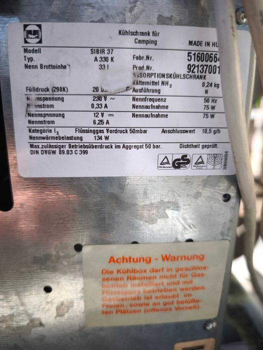 Преносим   хладилник на газ 12v 220v