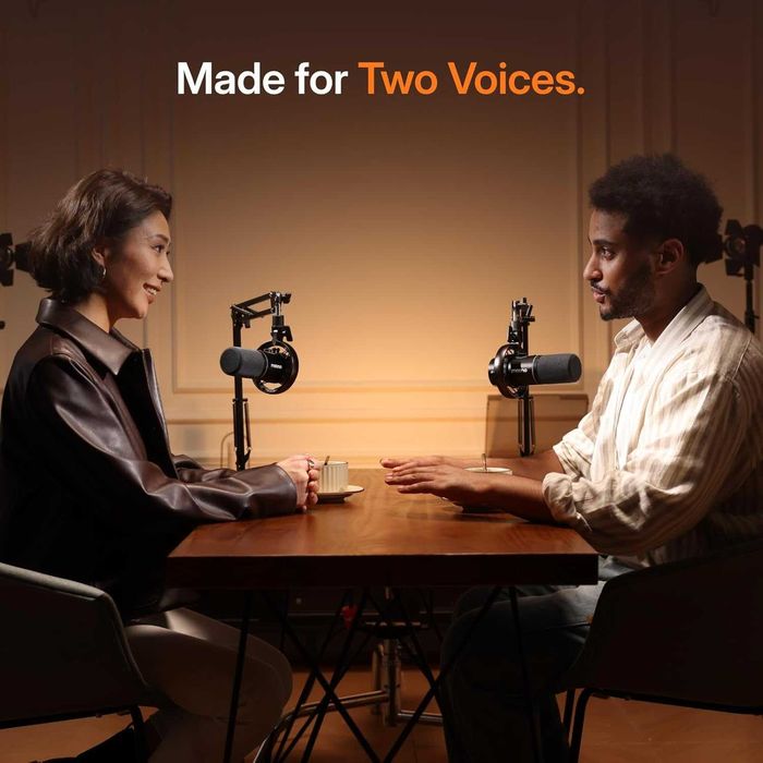 MAONO PD200W Хибриден динамичен безжичен подкаст микрофон със стойка