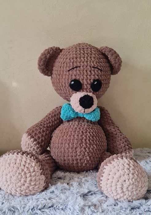 Плюшена играчка /плетено мече-мечок/за игра или декорация