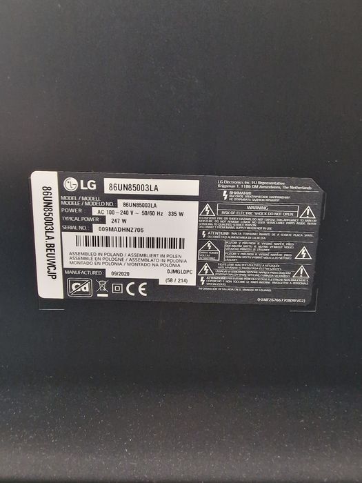 LG 86inch 86UN85003LA