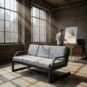 Лофт стилдаги диван ва кресла уголок(loft divan)