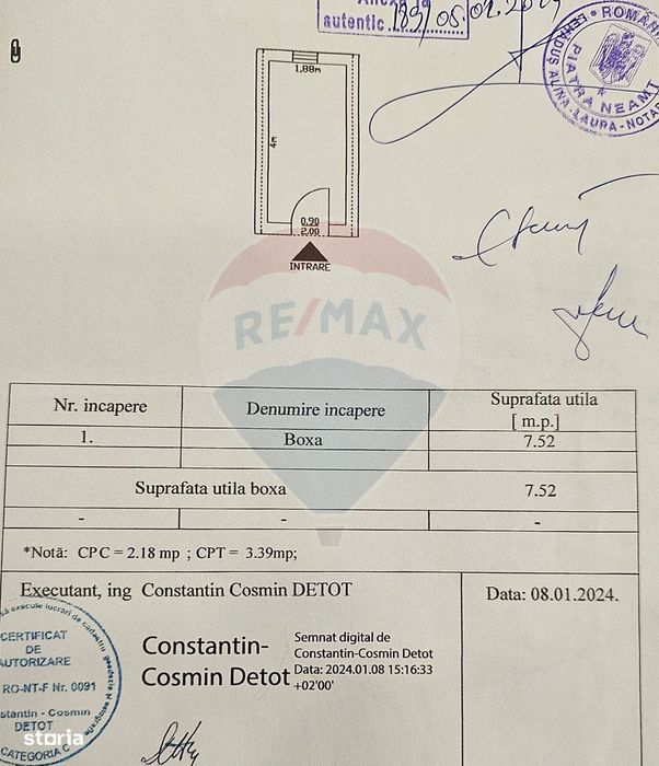 Boxa de vanzare 7,52mp