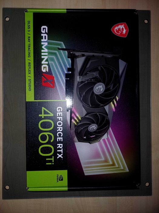 "MSI GEFORCE RTX 4060TI 8gb gaming X,, с работещо RGB.