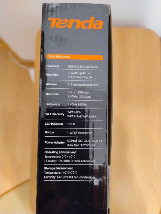 Router Tenda RX2 Pro Wi-Fi 6 AX1500 dual-band