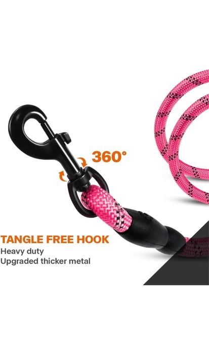 Lesă rezistentă din frânghie pentru câini de talie medie și mare