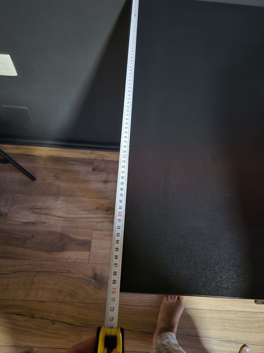 Birou negru reglabil JYSK 70 x 140 cm