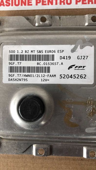 ECU Calculator motor Fiat 500 1.2, cod 52045262
