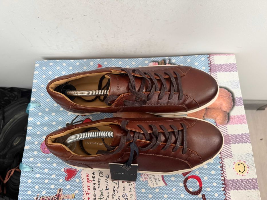 Tommy Hilfiger Premium Leather Cupsole Cognac''оригинални сникърси