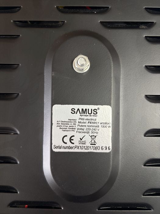 Plită electrică Samus inox 1500 W.