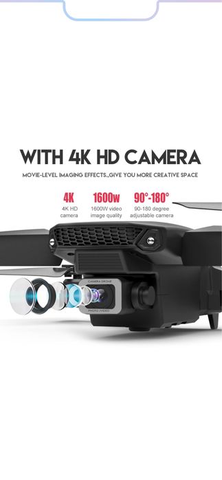 Мини дрон с 2 камери, 4K,дистанционно управление, 3 батерии и 1 кутия