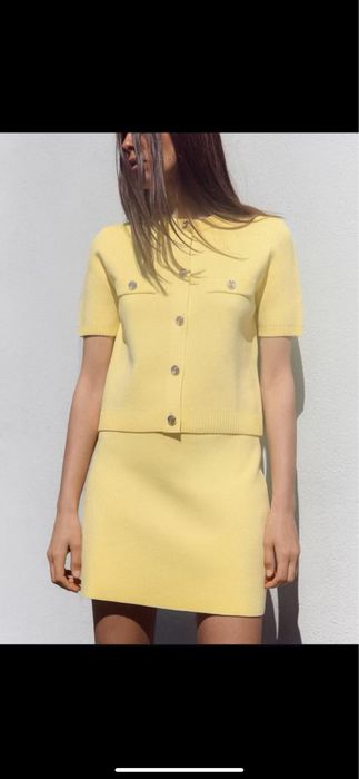 Жълта пола Zara размер М нова с етикет