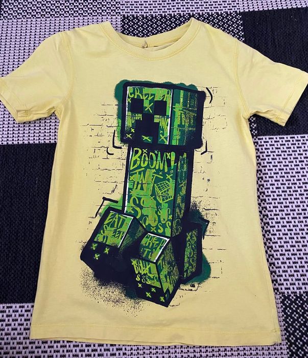 Lot 7 tricouri băiat 8–10 ani – Minecraft, LEGO Ninjago, Among Us, H&M
