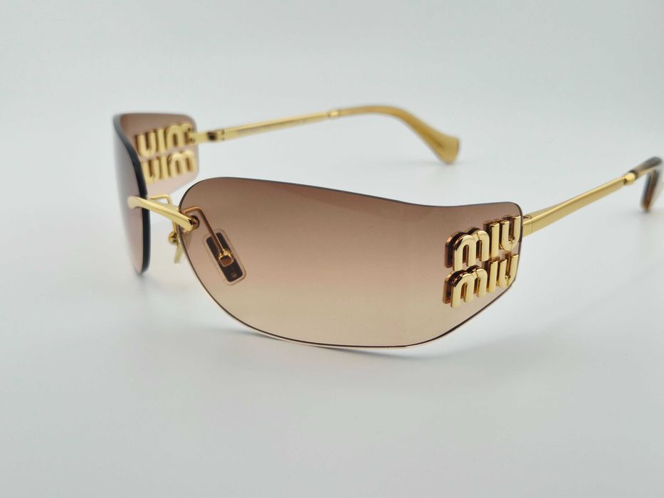Ochelari de soare  dama ,femei Miu Miu mua51s gradient gold, Nou,Garantie, Originali