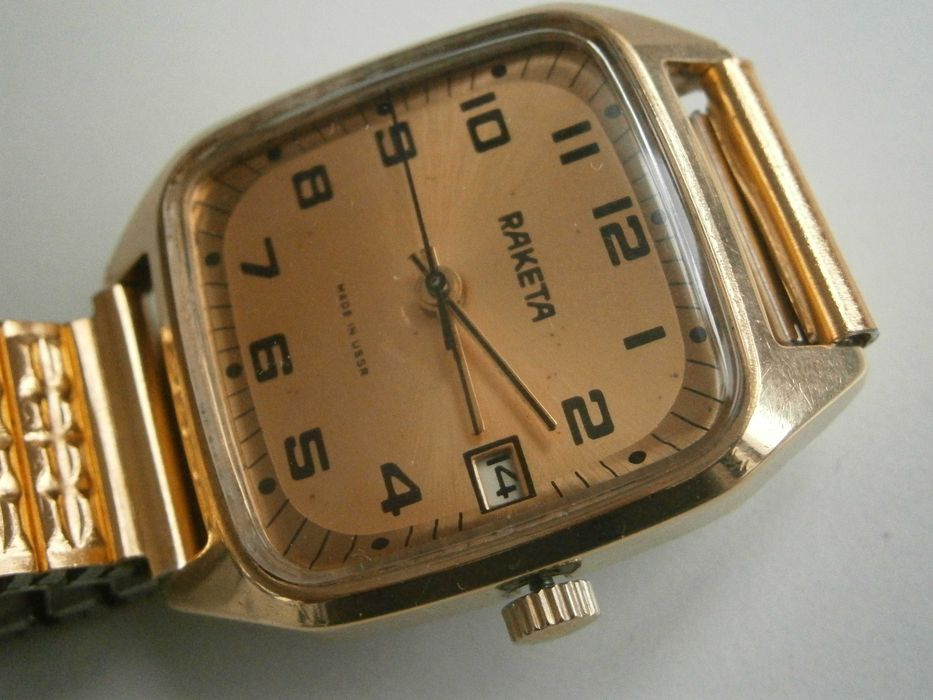 RАКЕТА - "Cartier", кал. 2614.H, made in USSR, каса 32,5х32,5mm, Au