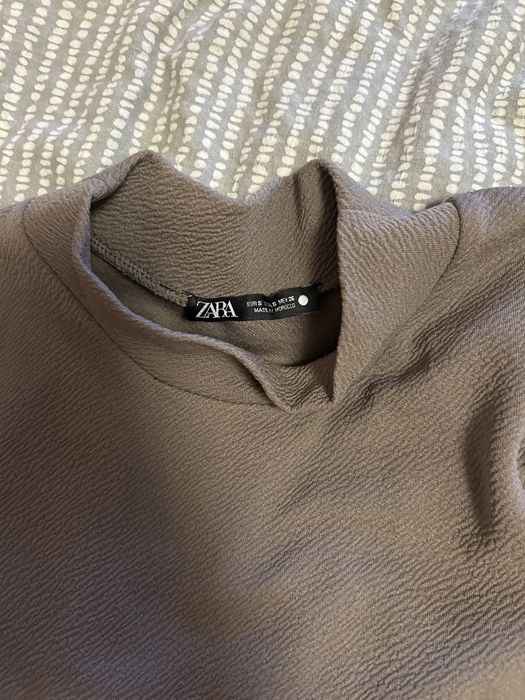 дълга бежова рокля ZARA