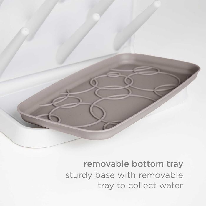 UBBI Vertical Baby Bottle Drying Rack – Вертикален сушилник за бебешки шишета и аксесоари, спестяващ място, Taupe