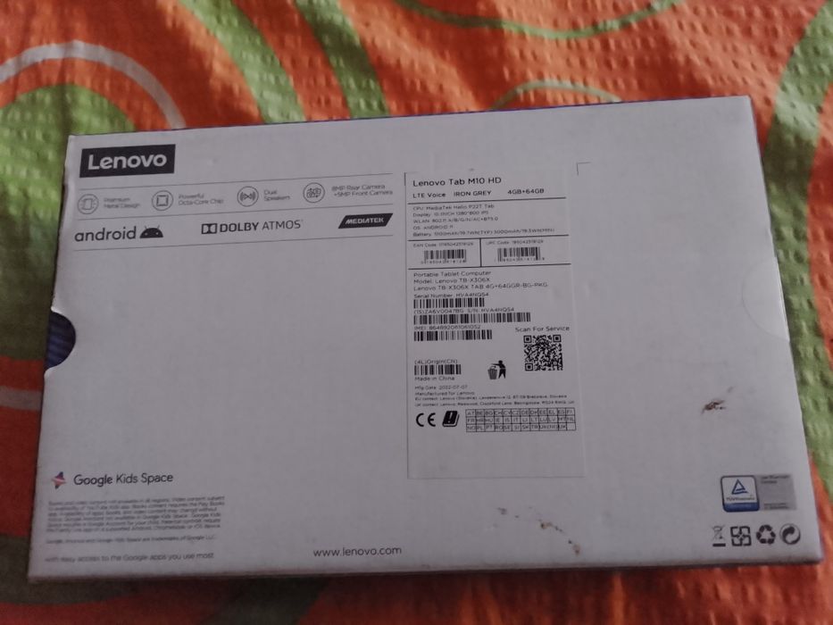 Lenovo tab M10 impecabila