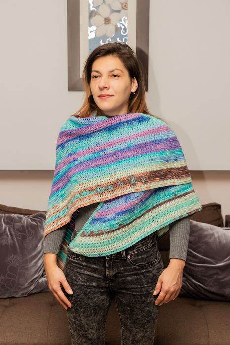 Șal croșetat handmade