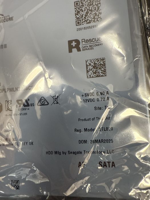 Hdd Seagate ironwolf pro 20tb nas 7200rpm 256mb cache sata iii 3.5”