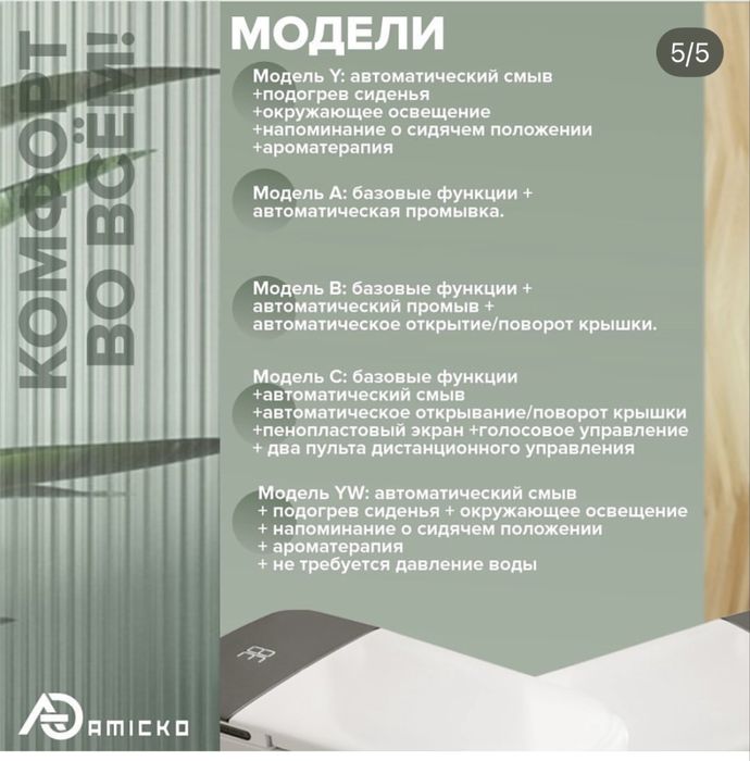 Умный туалет amicko