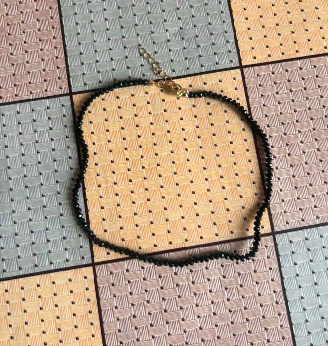 Чокър/Колие от черни естествени камъни