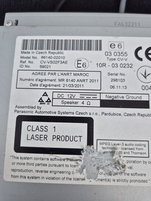 Navigație Sistem Multimedia Toyota Auris Hybrid. 2012-2015. Volan st.