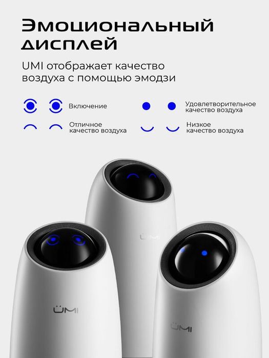 Умный очиститель воздуха RED SOLUTION UMI. Эмоциональный дисплей, 3 ав