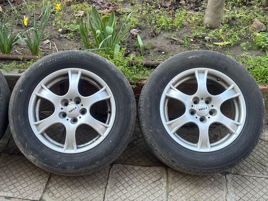 Джанти RIAL с летни гуми Bridgestone 215/60R16 6,5Jx16 5x100 DOT0419
