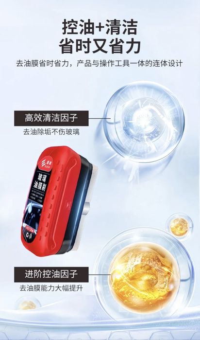 Губка для удаления масляной плёнки со стекла автомобиля ELUCHI, 120 мл