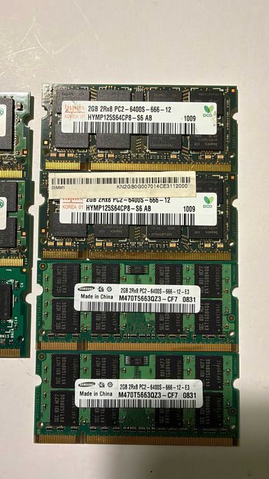 Kit Ram SODIMM DDR2 2x2GB PC6400 Hynix Samsung