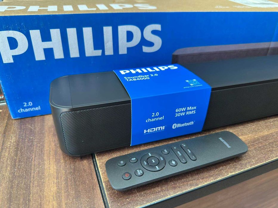 Саундбар Philips TAB4000/10 – 2.0 канала, Bluetooth, HDMI ARC