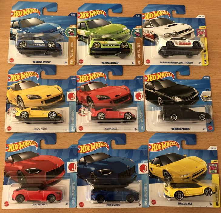 Masinute Hot Wheels Japoneze Subaru/Nissan/Toyota/Honda/Mazda/Acura