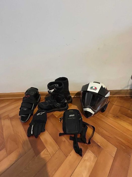 Echipament moto adventure AGV AX9 + Alpinestars + Givi