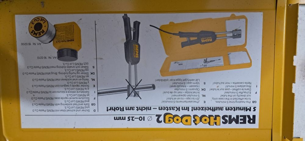 Presa lipit teava cupru Rems hot dog 2