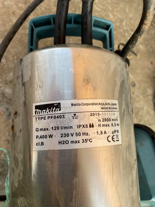 Pompă submersibilă Makita PF0403 (Inox) - Stare foarte bună