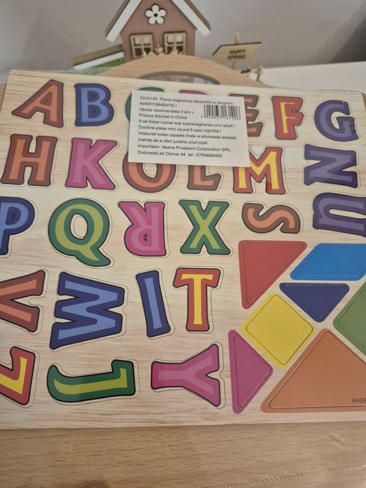 3 in 1 Alfabetar Tanagram  si tableta de scris.